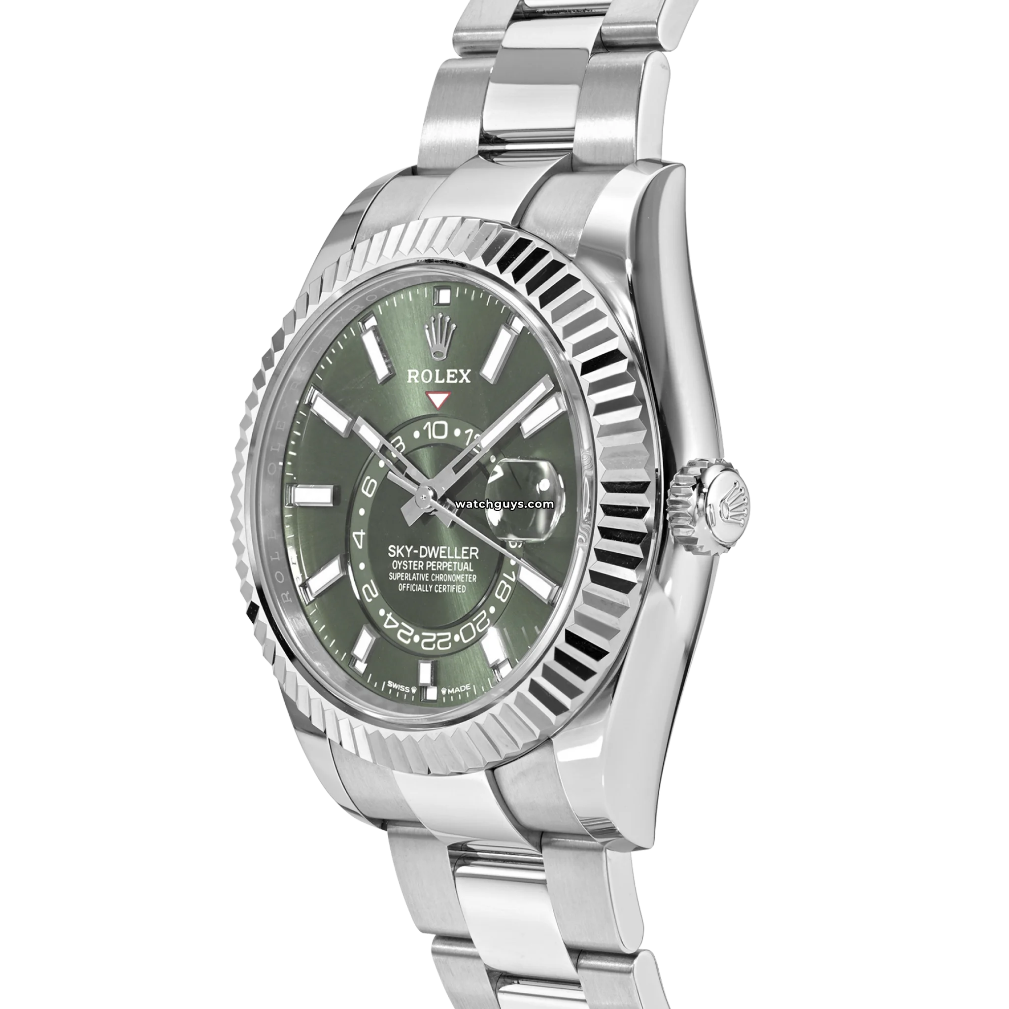 Rolex Sky Dweller 336934 Men's Watch - Green Index, Oyster Bracelet, Automatic Movement - Perfect for Business Meetings & Luxury Events
