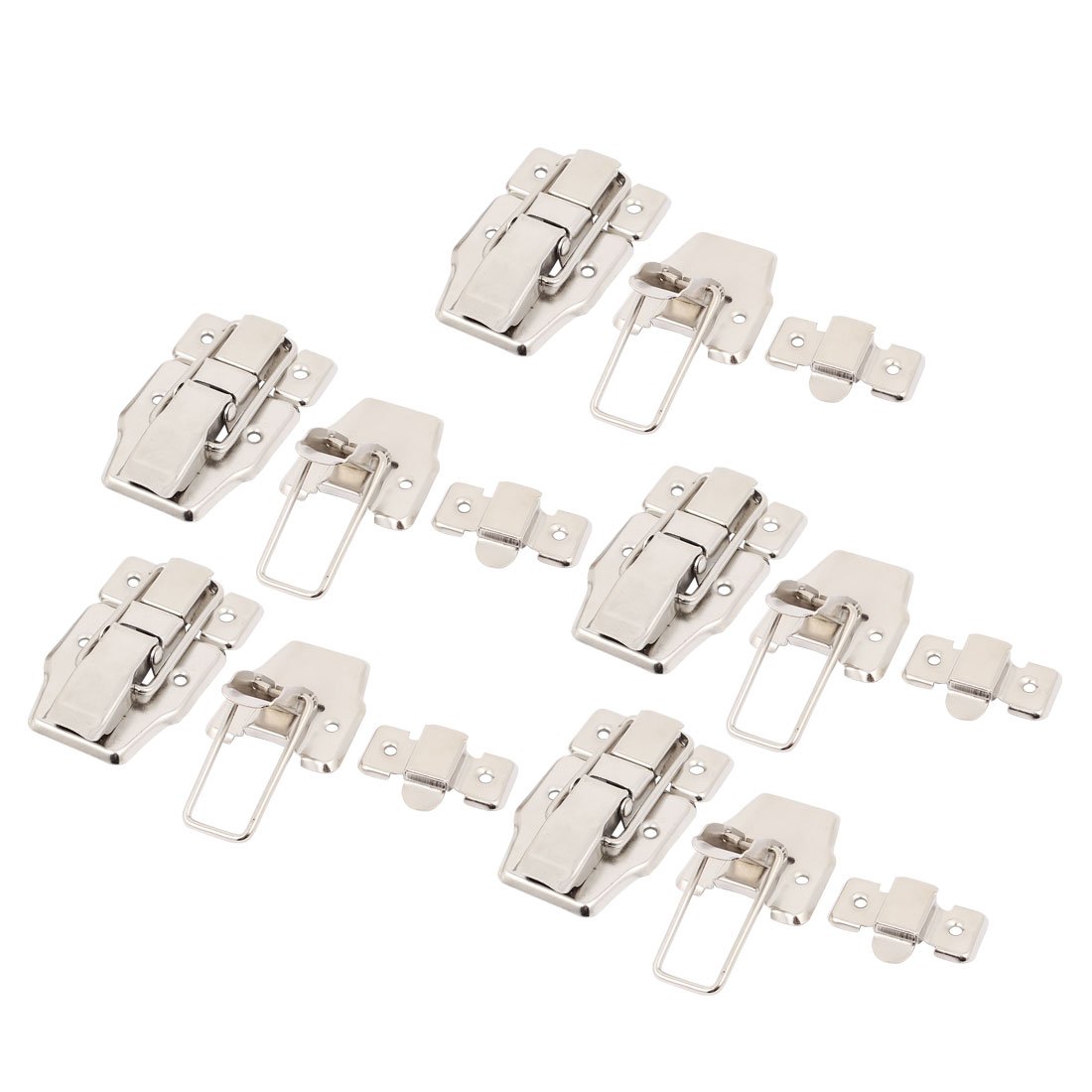 10-Pack Silver Metal Toggle Latch Hasp Lock for Suitcases, Trunks & Storage Boxes - Heavy Duty Box Case Hardware for Travel Luggage & Vintage Chests