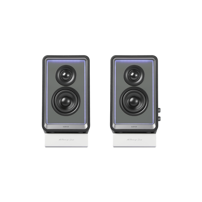EDIFIER QR65 70W Bluetooth Monitor Speakers with GaN Charger - Premium Studio Sound for Gaming, Home Office & Music Production (Black)