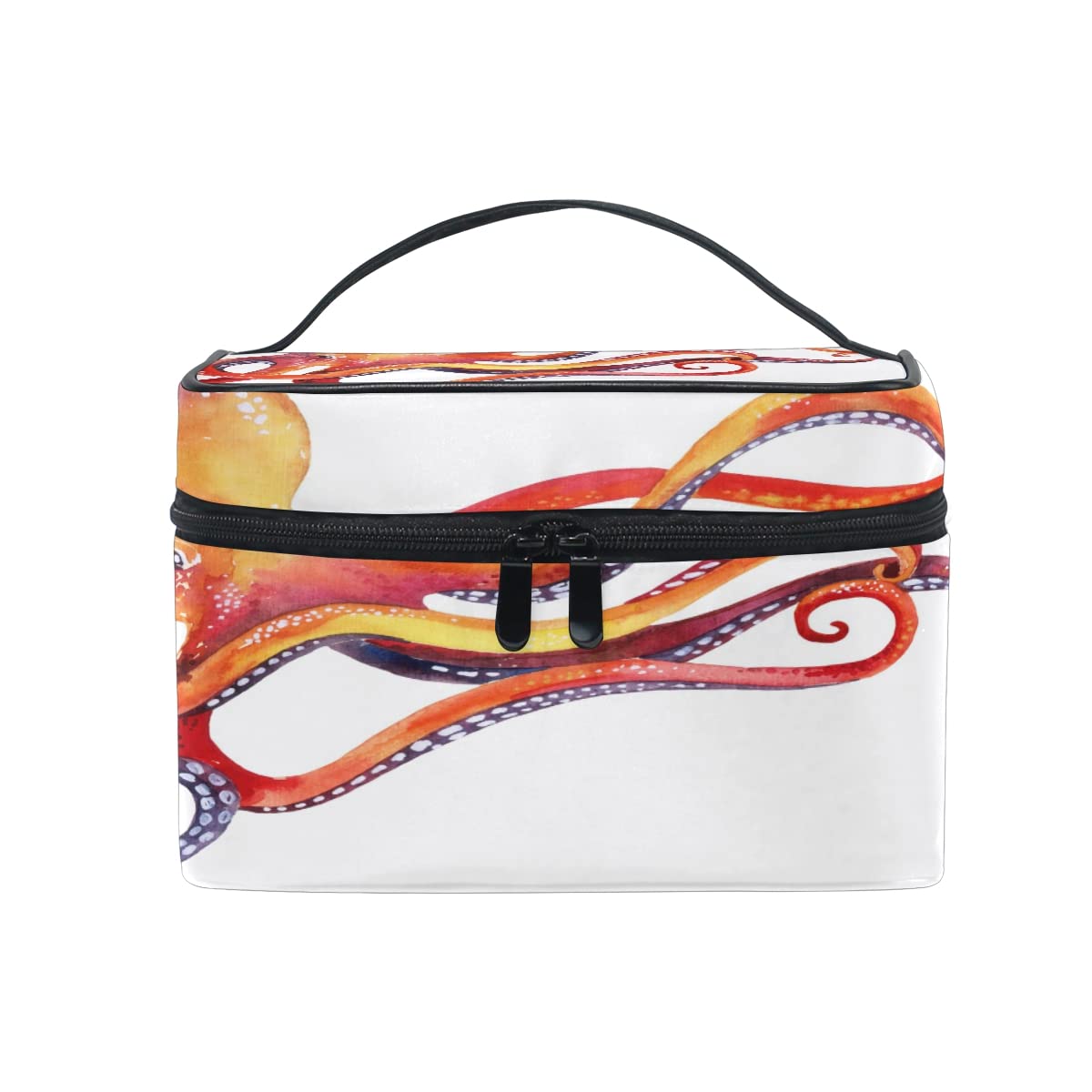 **Waterproof Travel Cosmetic Bag - Large Nautical Sea Tentacle Makeup Organizer with Zipper, Portable Toiletry Storage Case for Women & Girls - Perfect for Vacations, Beach Trips & Daily Use**