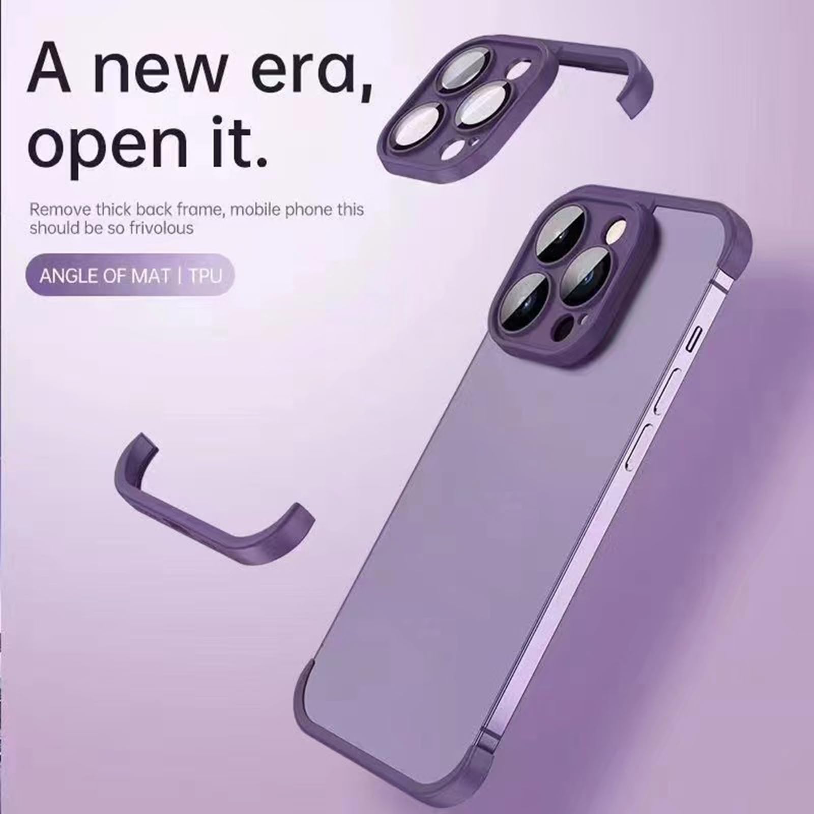 Slim Frameless Bumper Case for iPhone 16 Pro Max with Camera Lens Protector | MagSafe Compatible TPU Case | Titanium Gray | Minimalist Design | Perfect for Daily Use, Work & Travel Protection