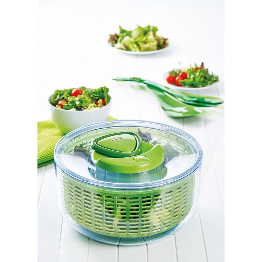 Zyliss Easy Spin Salad Spinner - 4 to 6 Quart Capacity, BPA-Free, Kitchen Gadget for Fresh Greens, Herbs & Vegetables - Perfect for Healthy Salads, Meal Prep & Quick Drying