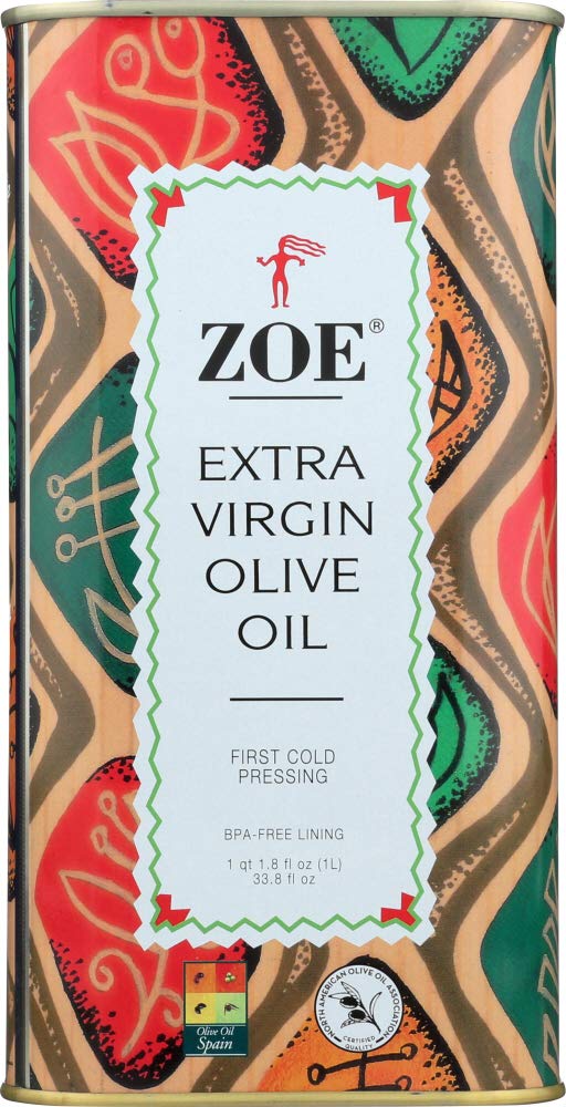 Premium Zoe Extra Virgin Olive Oil - 1 Liter (Pack of 12) | Cold-Pressed, Unrefined, Rich Flavor | Perfect for Cooking, Salad Dressing & Healthy Recipes