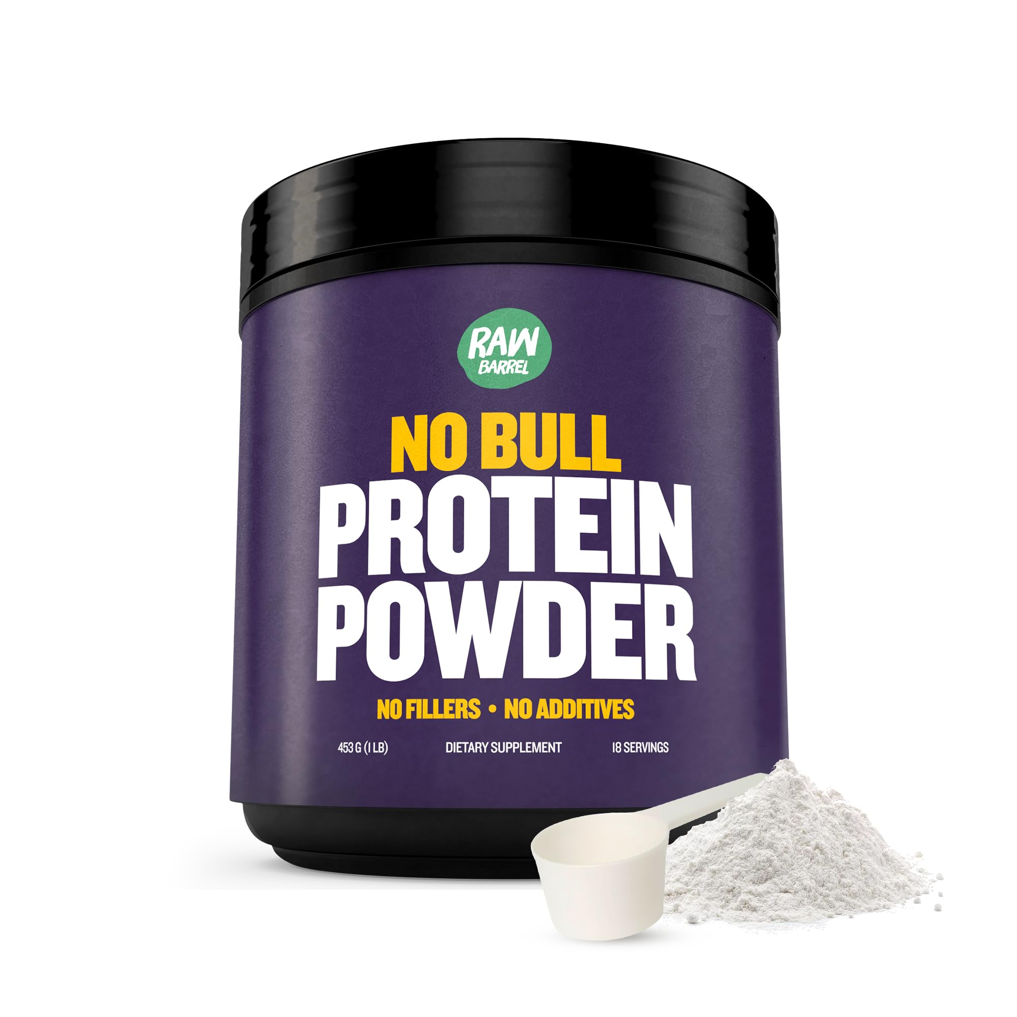 2lb Unflavored Whey Protein Powder - Pure & Instantized Whey Supplement | High Protein, Low Carb, No Fillers, No Additives | Perfect for Post-Workout Recovery & Muscle Building