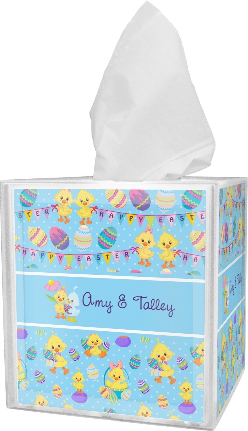 Custom Easter Tissue Box Cover - Personalized Holiday Home Decor for Easter Celebrations, Parties & Spring Home Decorating