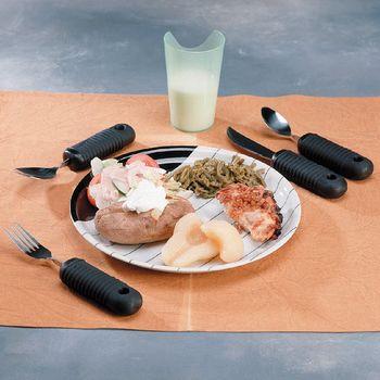 Sure Grip Bendable and Weighted Utensils - Adaptive Silverware for Arthritis, Parkinson's & Hand Tremors - Perfect for Elderly Care & Disabled Dining Assistance
