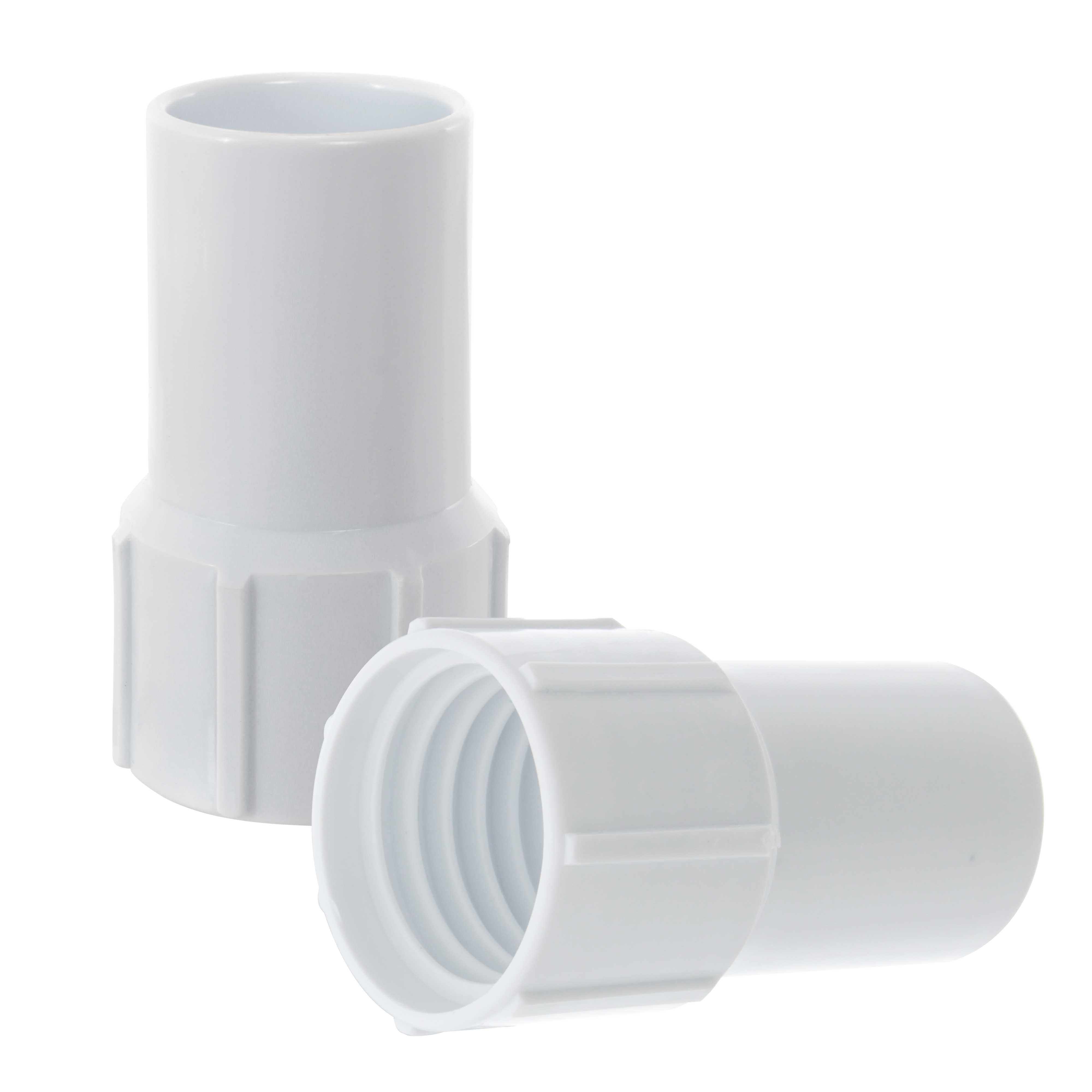 1-1/2 Inch Pool Hose Cuff Replacement - 2 Pack Spiral Wound Vacuum Hose Threaded Connector for Swimming Pool Maintenance | Repair & Secure Pool Cleaner Hose Ends | Perfect for In-Ground & Above Ground Pools