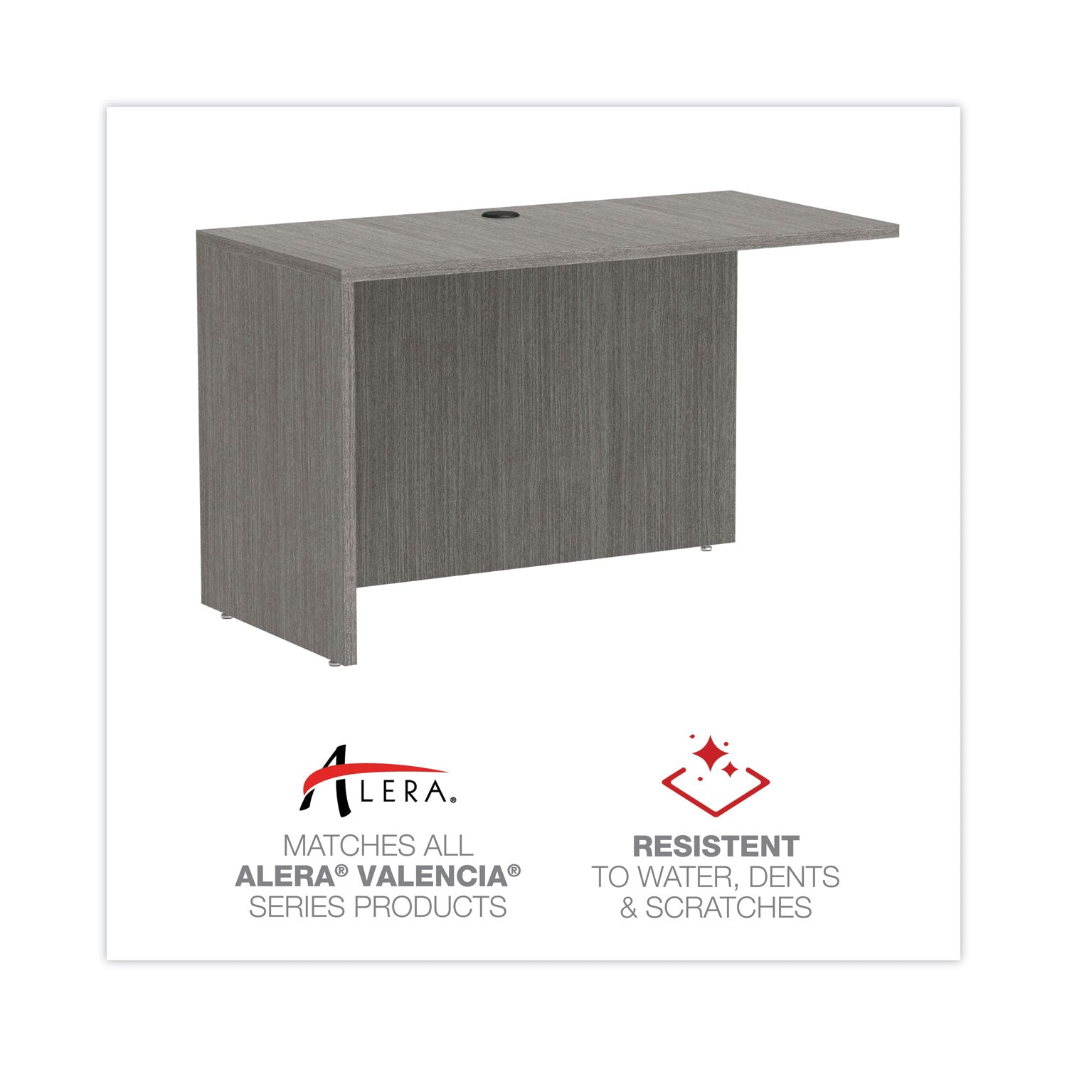 Alera Valencia Series Reversible Return/Bridge Shell Office Chair - 47.25