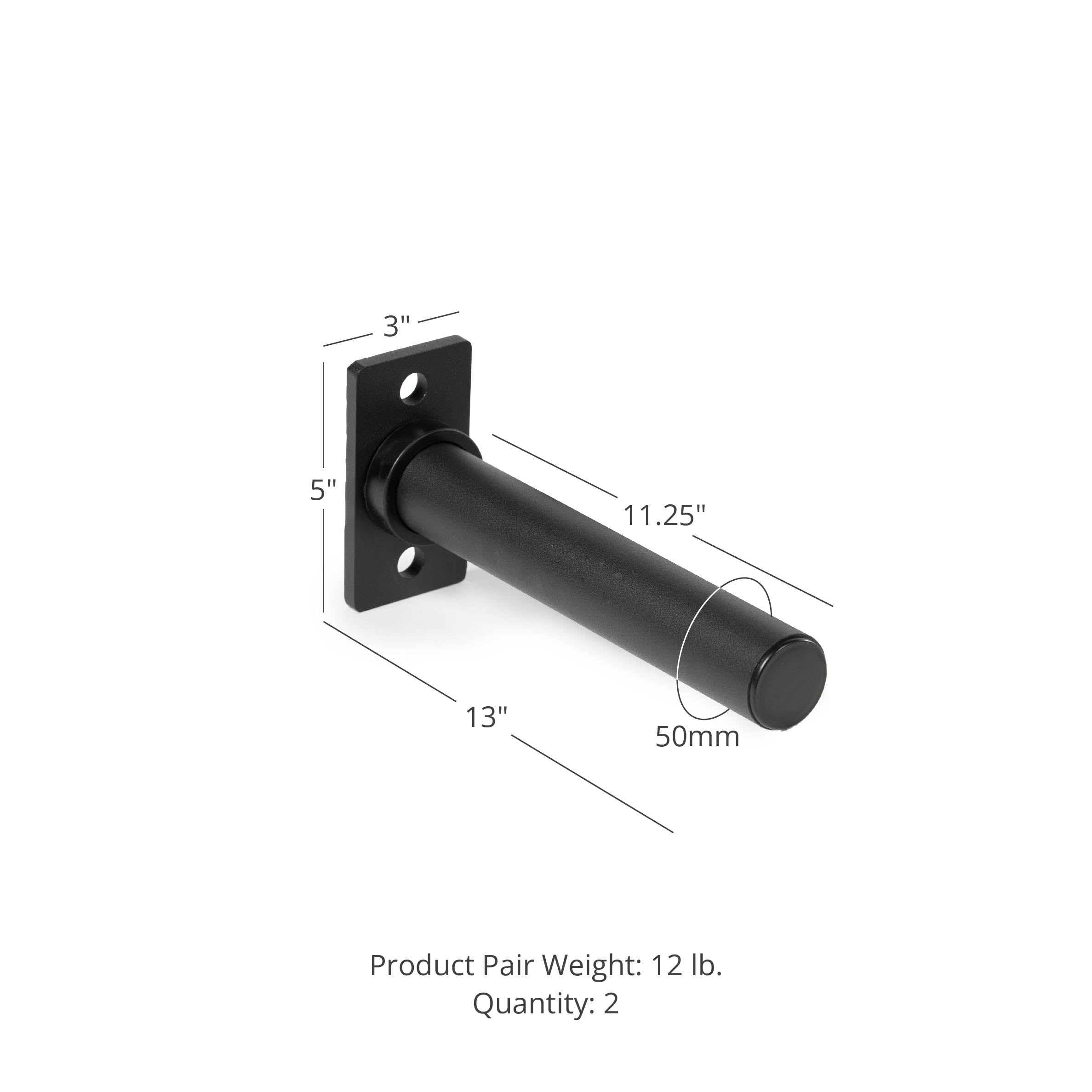Titan Fitness Titan Series Bolt-On Weight Plate Holder Attachments (Pair) - Durable Weight Plate Storage Solution for Home Gym & CrossFit Training