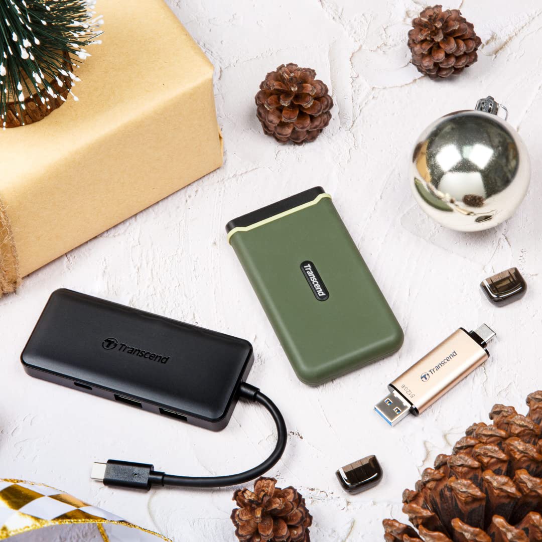 Transcend 6-in-1 USB C Hub with 4K HDMI, USB 3.1 Gen 2 Ports, SD/TF Card Reader - Perfect for MacBook Pro/Air, iPad Pro, Dell XPS & More | Expand Connectivity for Work, Travel & Home Office