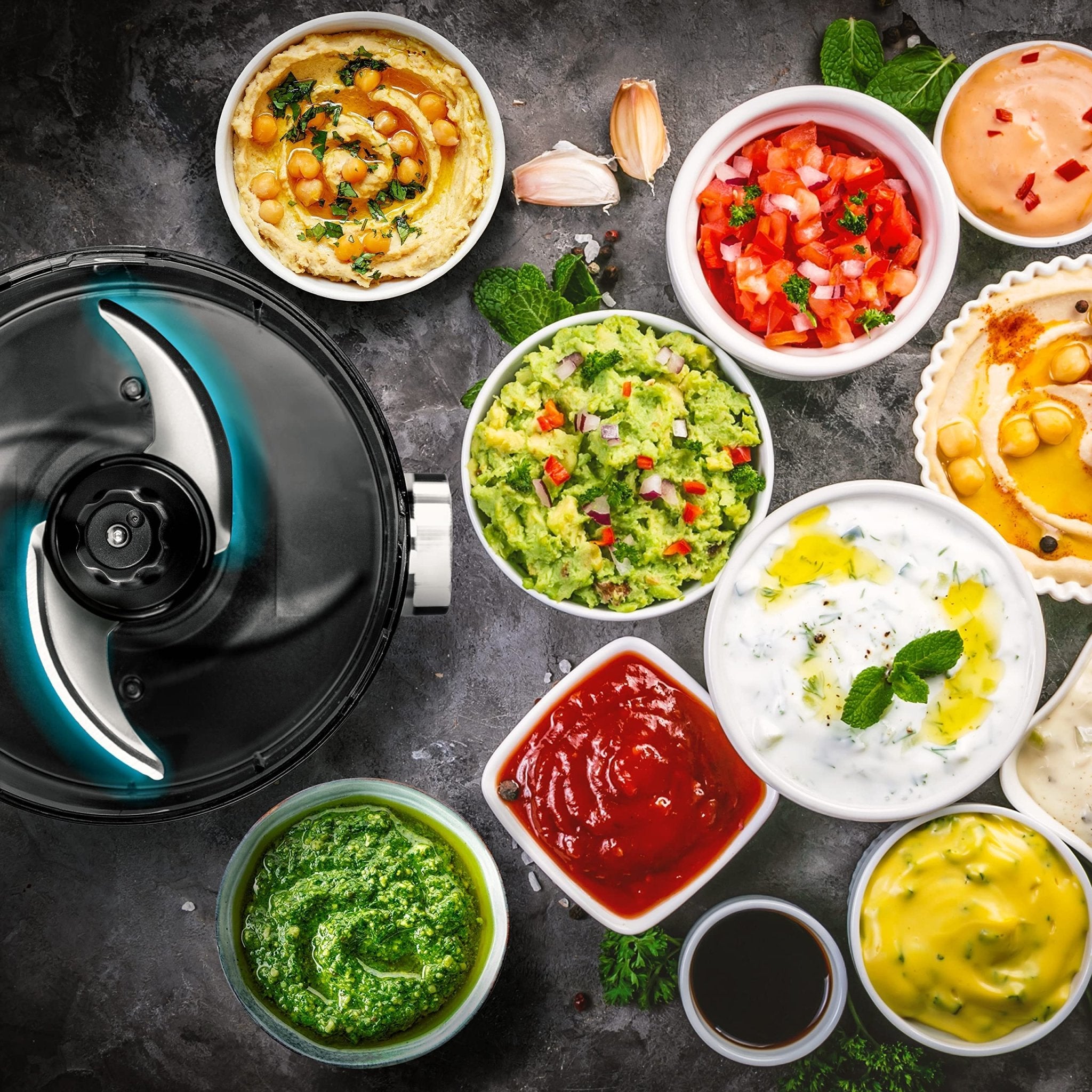 Duronic MFP400 2-in-1 Mini Food Processor & Electric Chopper - 400W, 500ml Capacity with Grater Attachment - Perfect for Chopping, Blending & Grating - Ideal for Small Kitchens, Baby Food & Meal Prep