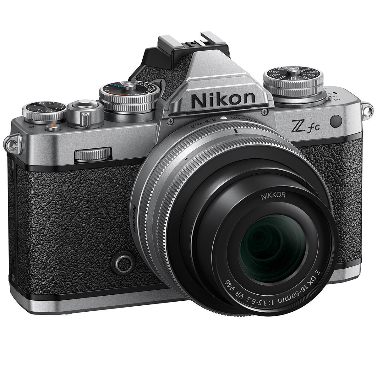 Nikon Z fc DX Format Mirrorless Camera with NIKKOR Z DX 16-50mm f/3.5-6.3 VR Lens (Silver) - Perfect for Travel, Vlogging & Street Photography