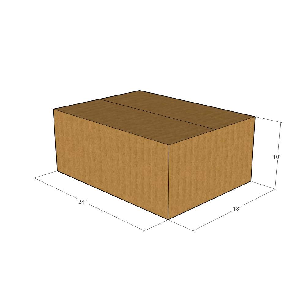 24x18x10 Inches 32 ECT Heavy Duty Corrugated Shipping Boxes - Durable Moving & Storage Boxes for Home, Office & Warehouse Packing