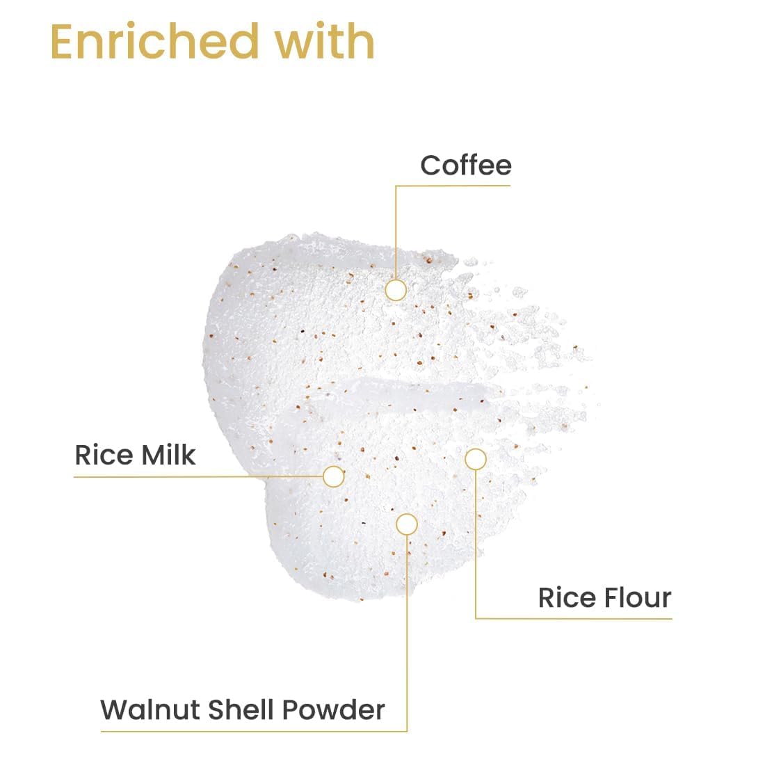 Organic Coffee & Rice Milk Body Scrub - Exfoliates, Brightens & Hydrates Skin | Natural Dead Skin Cell Remover & Moisturizer | Spa Quality 200g for Dry, Rough Skin - Perfect for Shower & Self-Care Routine