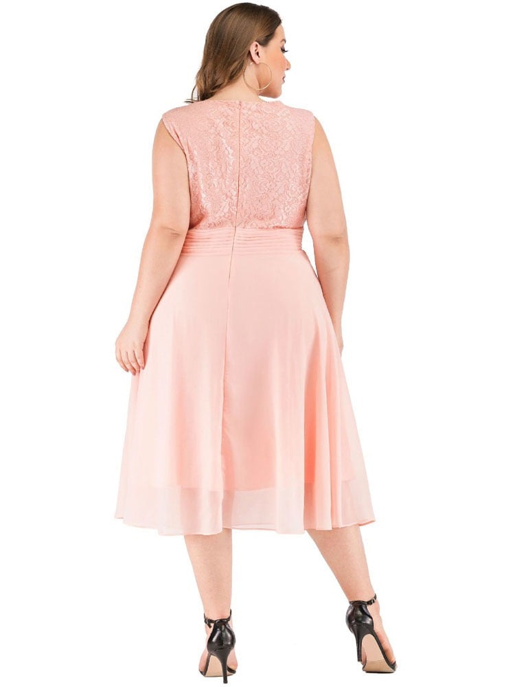 Vintage Retro Chiffon Party Dress for Women - Elegant Flowy Midi Dress for Cocktail Parties, Weddings & Special Occasions
