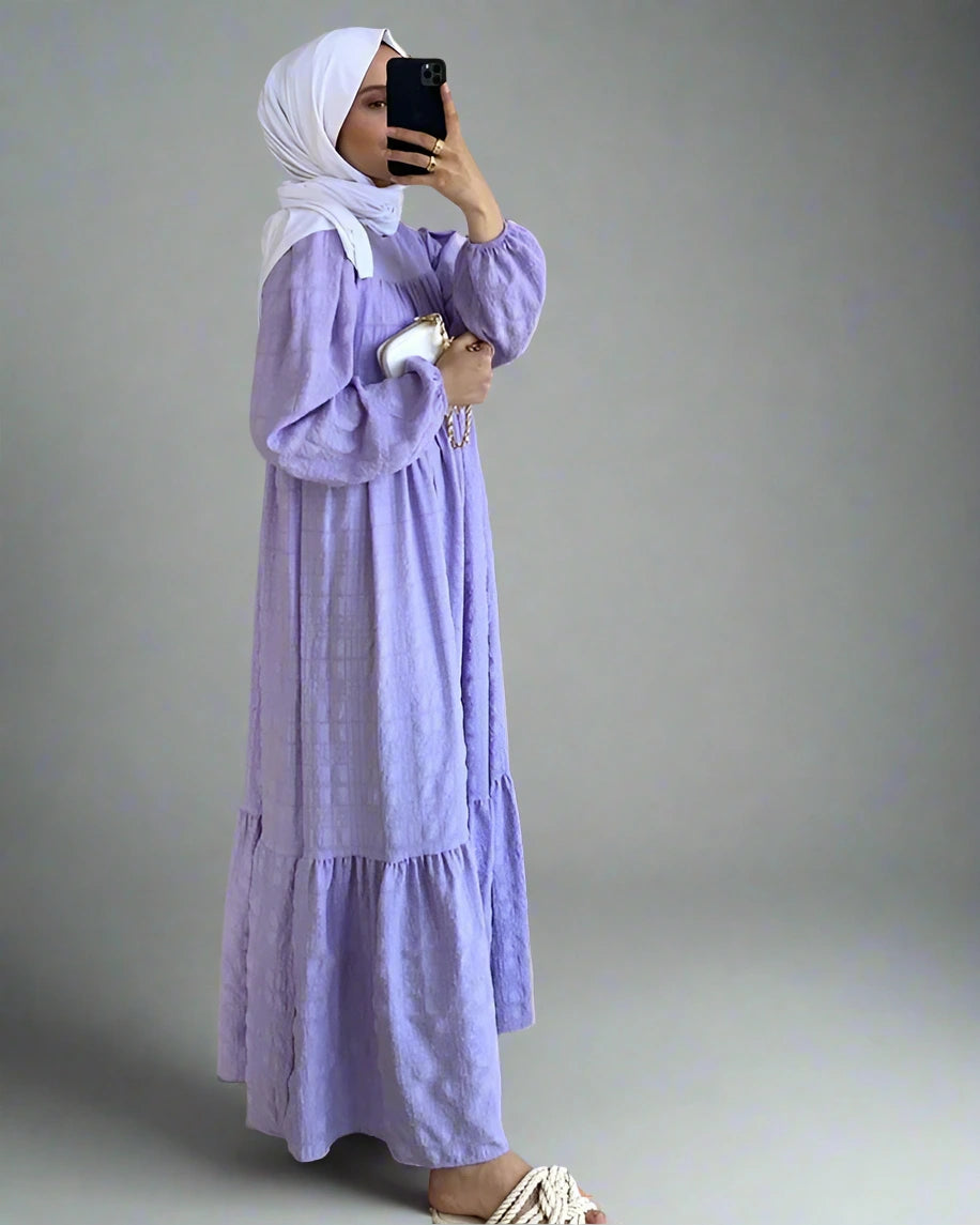 Muslim Women's Cotton Blend Abaya Dress - Modest Islamic Prayer Dress for Women - Perfect for Prayer, Mosque, and Everyday Wear