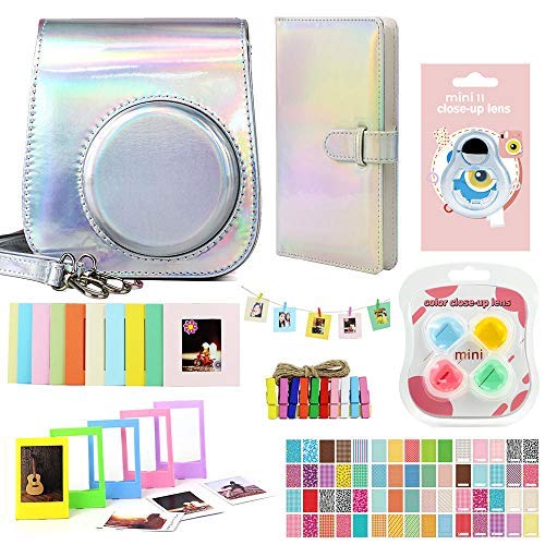 Fujifilm Instax Mini 11 Camera Accessories Bundle - Protective Case, Photo Album, 10 Filters, Decorative Frames - Perfect for Travel, Parties & Memory Keeping