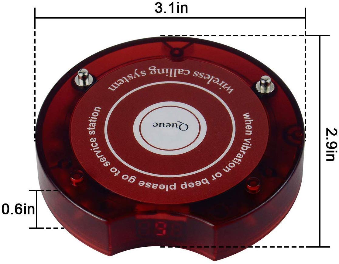 Retekess TD165 Wireless Pager System - 10 Restaurant Pagers with Call & Cancel Function, Quick Beep Alert, Lanyard Hole for Easy Carry - Ideal for Restaurants, Cafes, Retail Stores & Waiting Areas