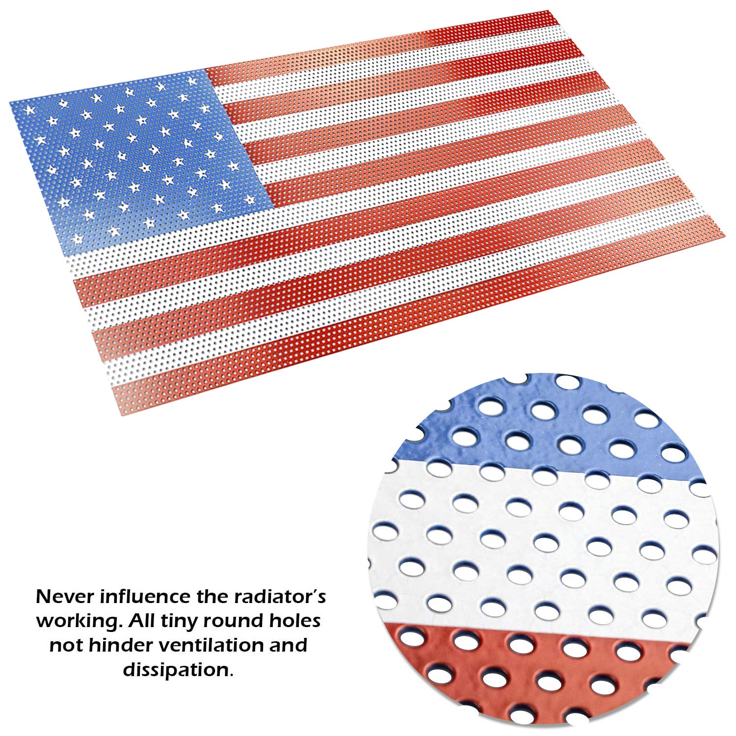 American Flag Grill Insert Bug Screen Deflector for Jeep Wrangler JL & Gladiator JT (2018-2022) | Durable Mesh Protection & Patriotic Style Upgrade | Perfect for Off-Road Adventures & 4th of July Decor