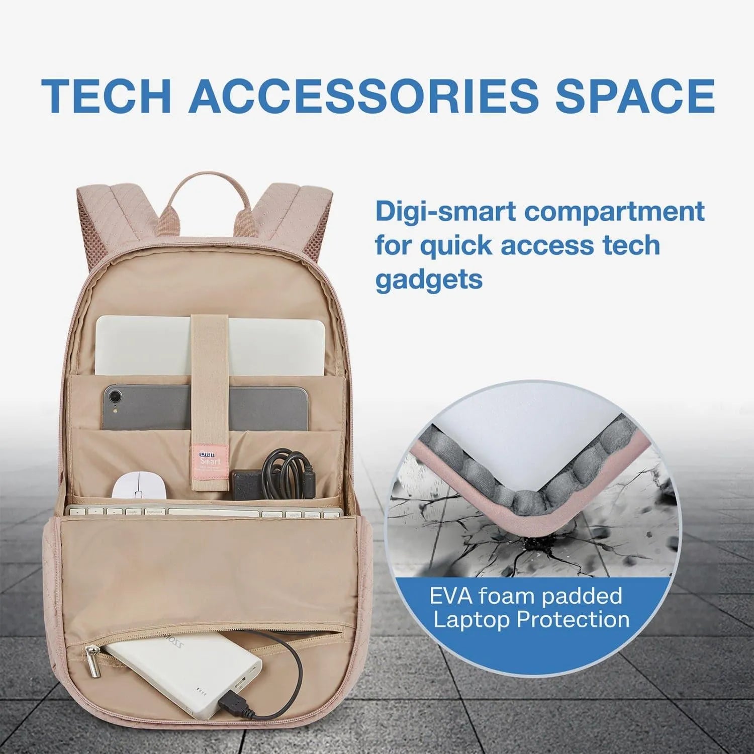 Bonchemin 15.6 Inch Laptop Backpack for Men & Women - Waterproof Travel Backpack with USB Charging Port - Perfect for Business, College, Commuting & Airplane Carry-On