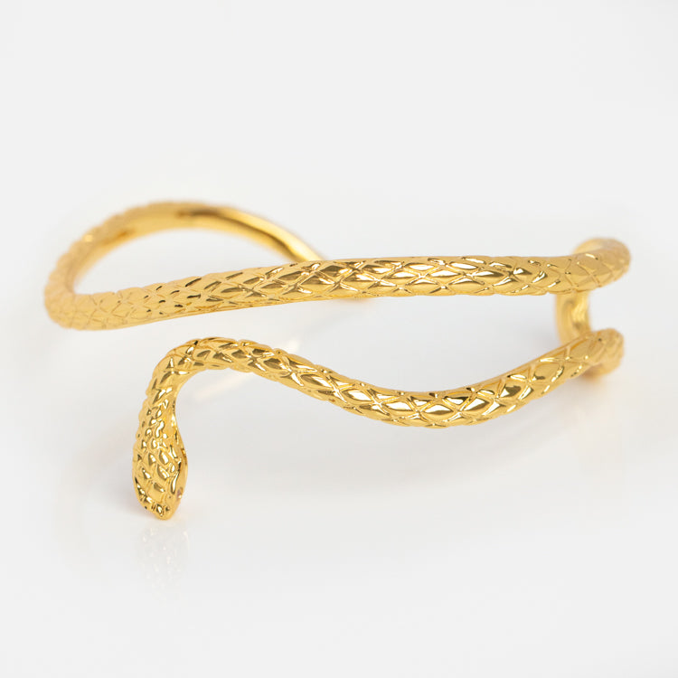 Wisdom Snake Cuff Bracelet for Women - Elegant Boho Jewelry for Casual Wear, Parties & Special Occasions