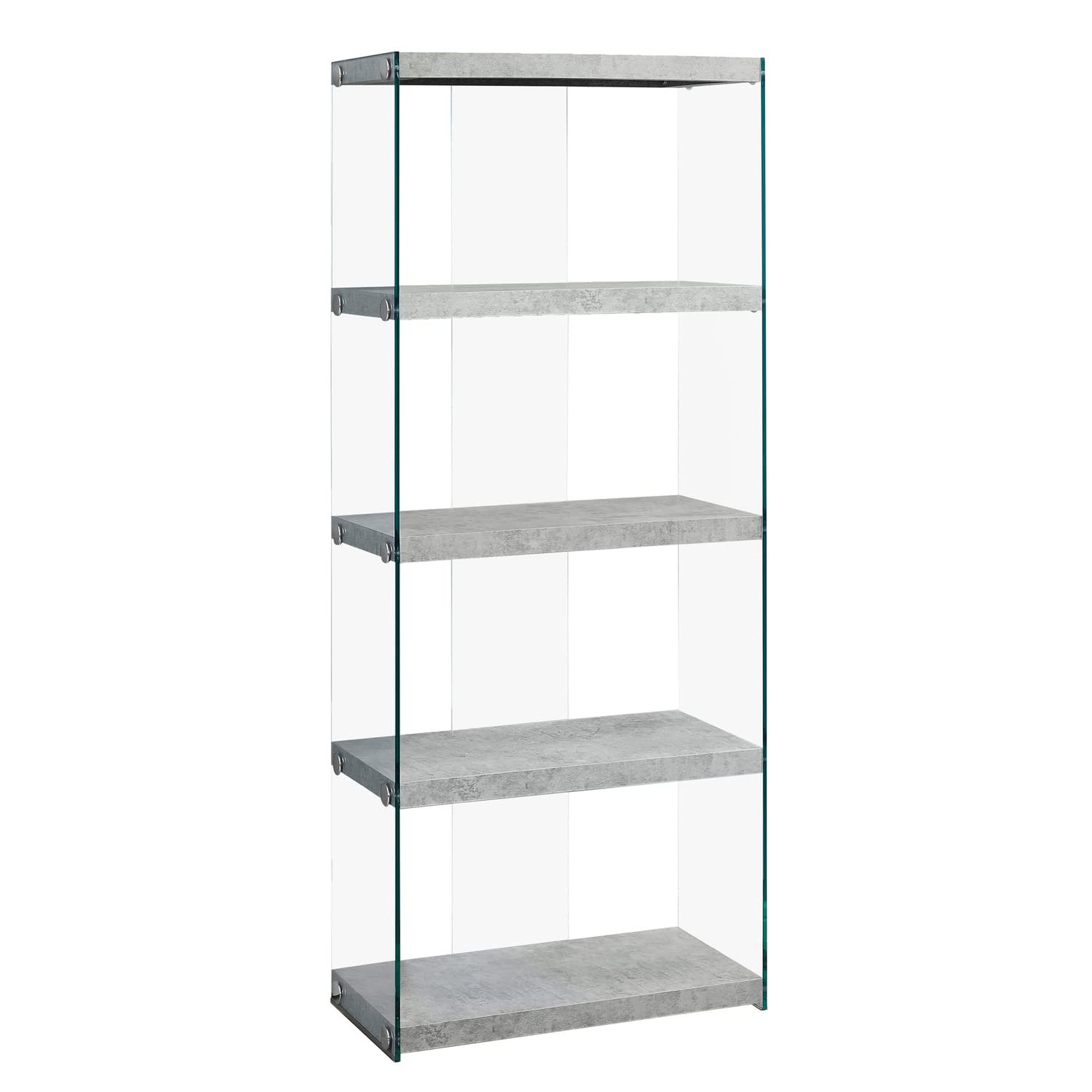 Monarch Specialties 5-Shelf Etagere Bookcase - 60