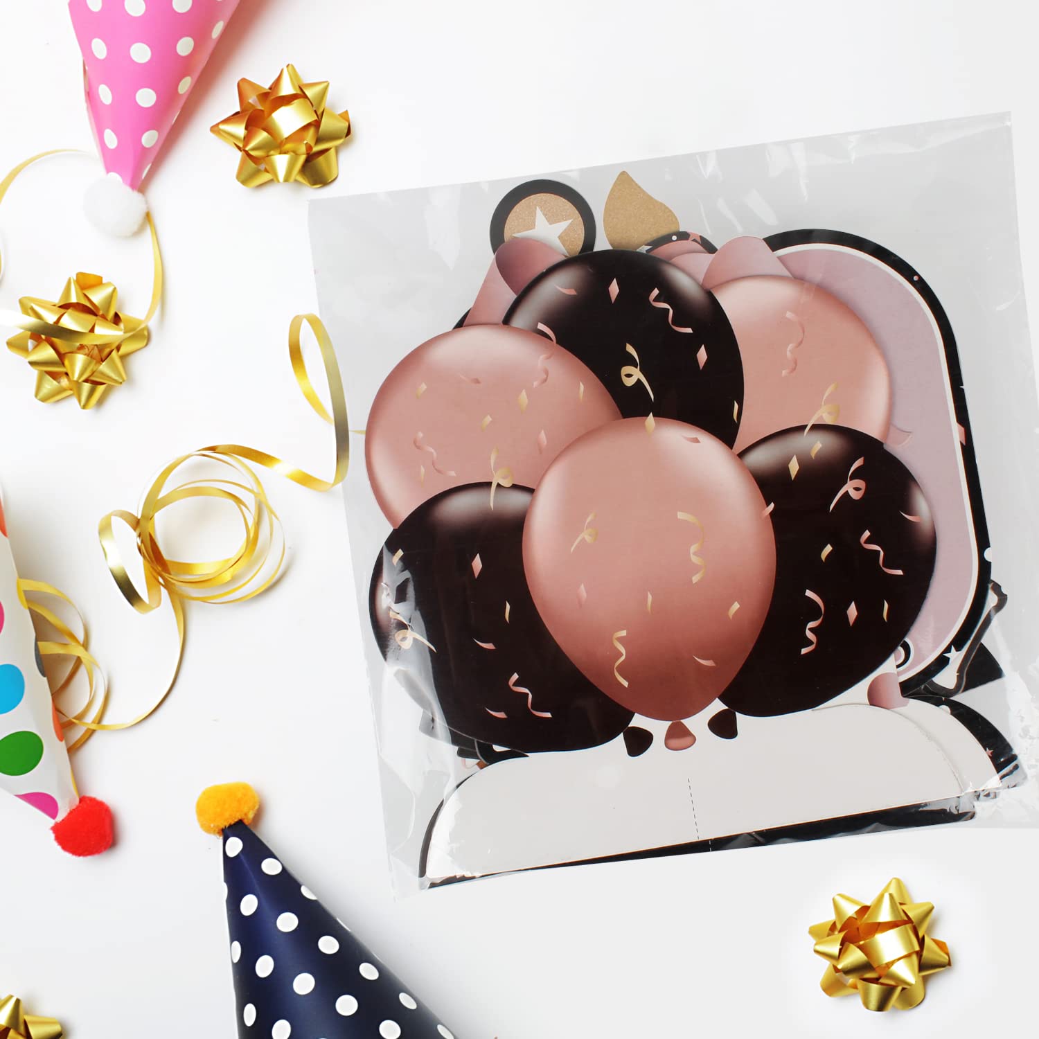 Rose Gold Honeycomb Balloon Centerpiece for 28th Birthday Party Decor - Cheers to 28 Years Table Decoration Gift Sign - Perfect for Milestone Celebrations, Anniversary Parties & Special Occasions