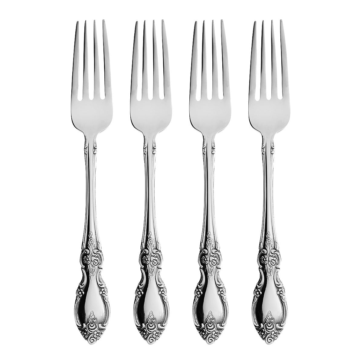 Premium 18/8 Stainless Steel Dinner Forks Set of 4 - Heavy Duty Restaurant Grade Flatware - Perfect for Home Dining, Parties & Restaurants