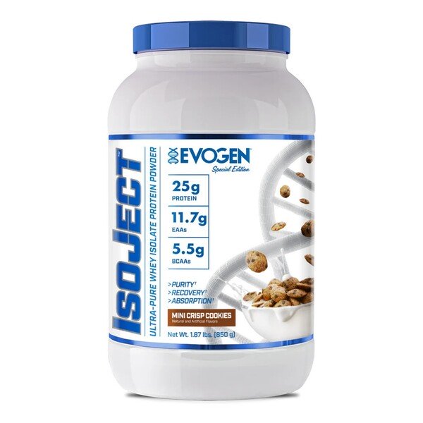 Evogen IsoJect 850g Whey Protein Isolate Powder - Premium Muscle Recovery & Growth Supplement for Athletes & Bodybuilders - Post-Workout, Meal Replacement & Fitness Nutrition