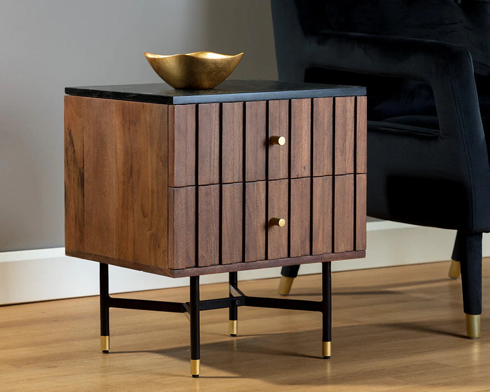 Modern Wooden Nightstand with Drawer - Bedside Table for Bedroom, Living Room, or Nursery - Perfect for Storage and Stylish Home Decor