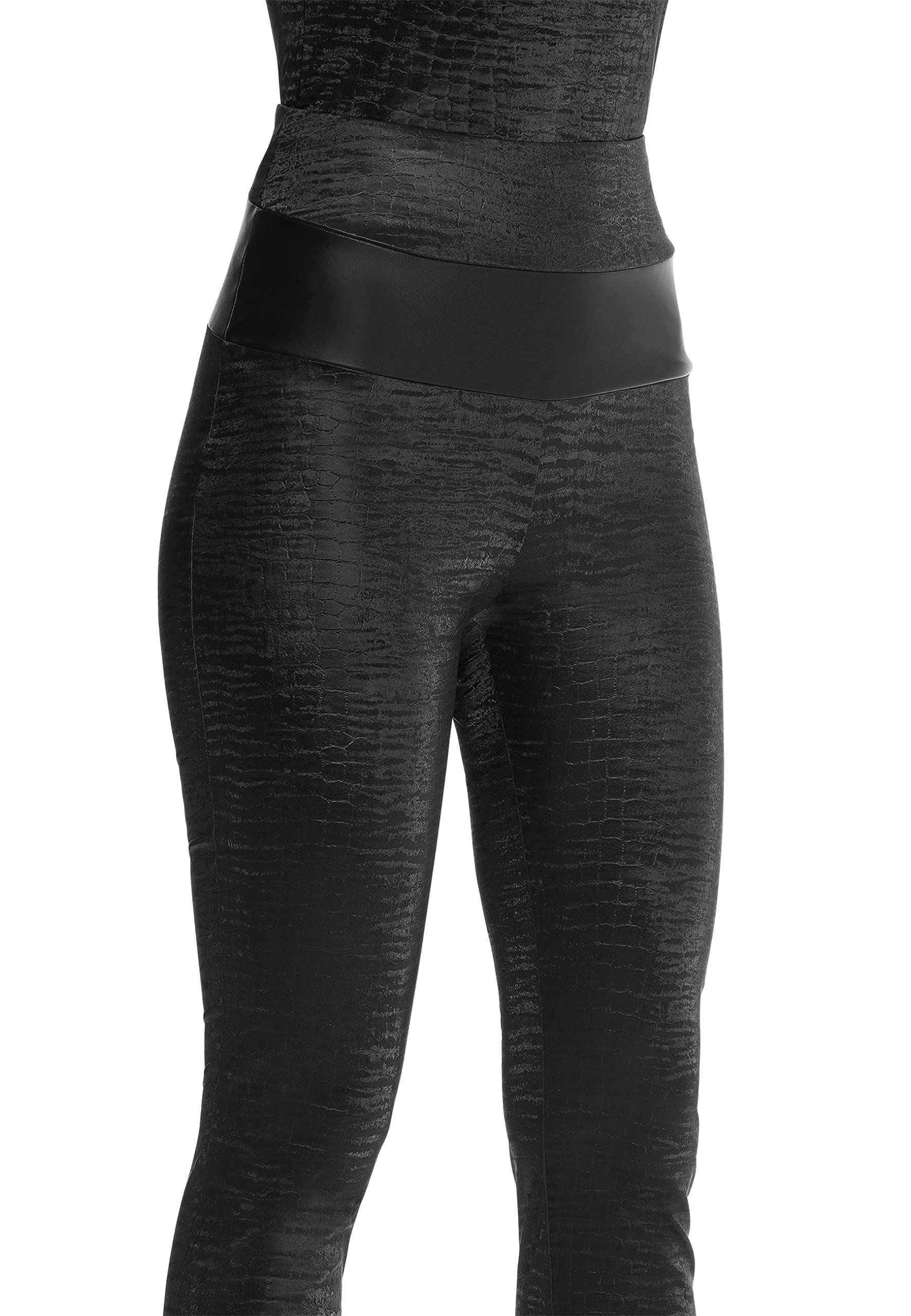 Wolford Croco Leggings for Women - Faux Leather High Waist Leggings with Crocodile Print | Perfect for Yoga, Workout, and Casual Wear