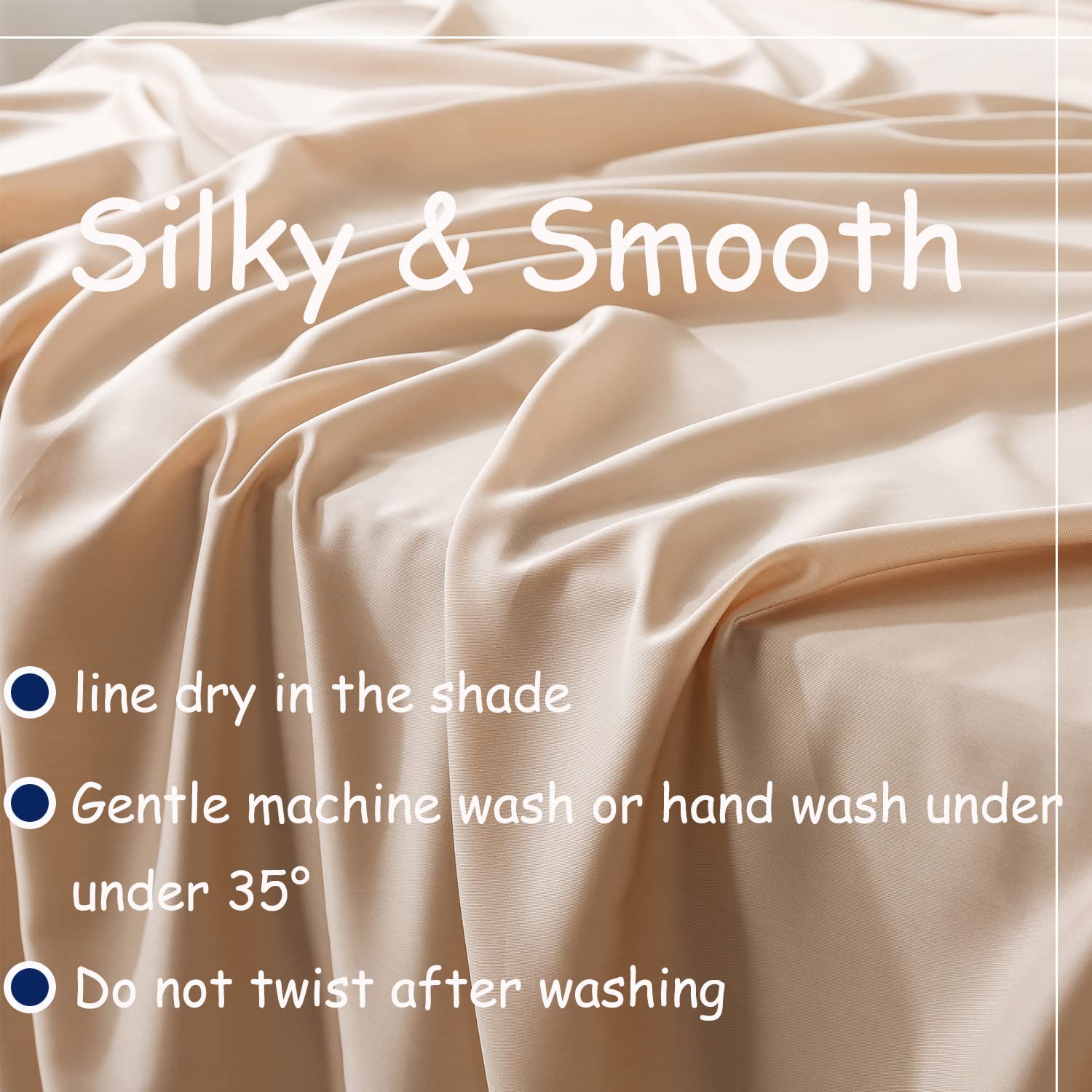 Luxury Lyocell Tencel 600 TC Bed Sheets Set - Cal King Size Champagne Gold, Soft Silky Deep Pocket (17.5'') 4-Piece - Perfect for Master Bedroom & Guest Room Comfort