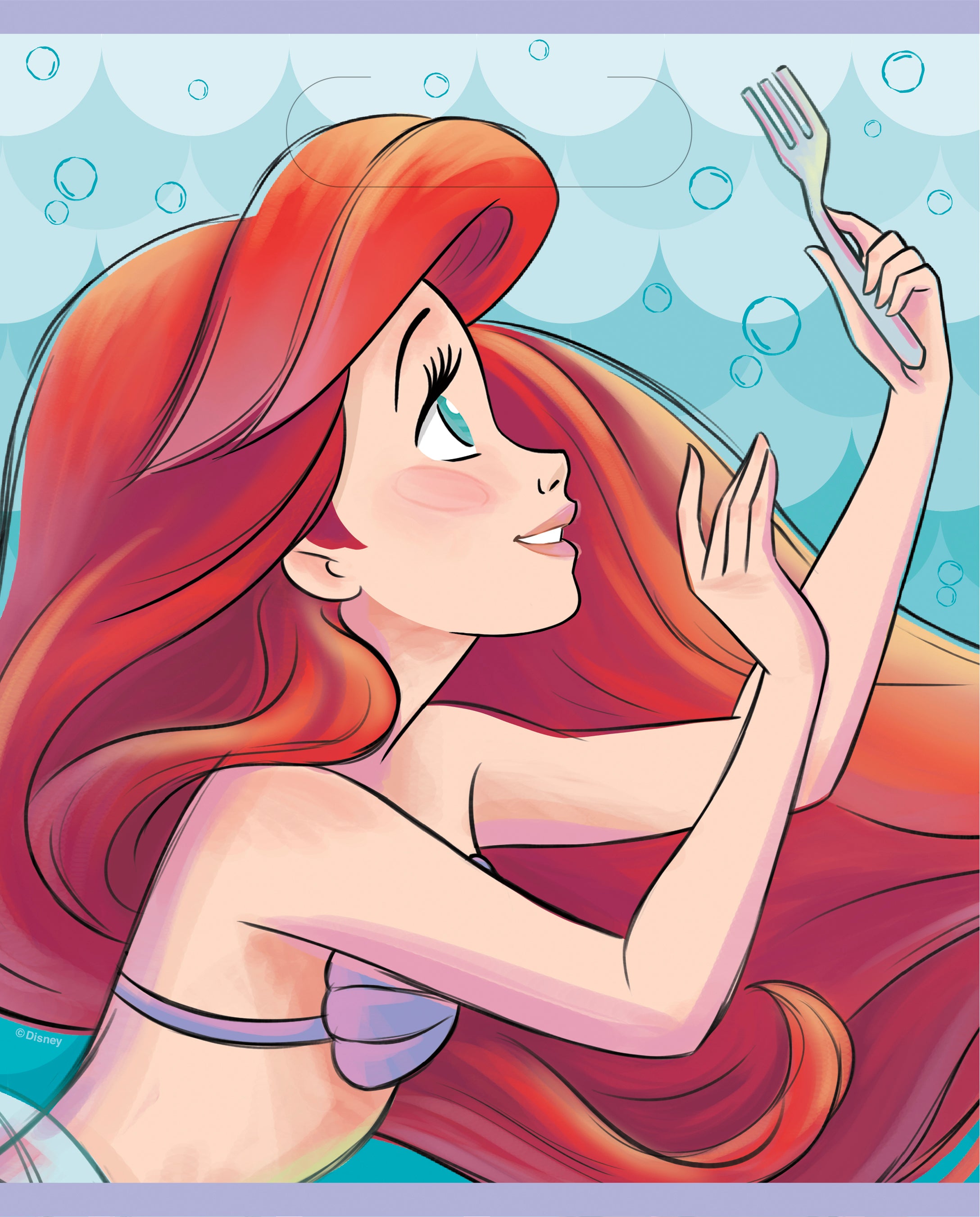 Ariel Themed Party Favor Bags - 8ct Kids Birthday Goodie Bags for Disney Princess Themed Parties, Baby Showers & Celebrations