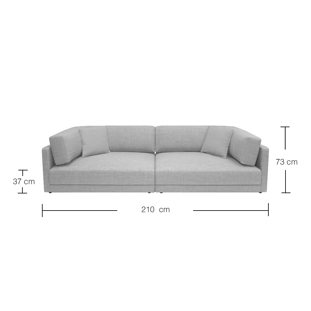 Dennis 3-Seater Modular Sofa Set with EcoClean Fabric | Modern L-Shaped Sectional Couch for Living Room, Lounge & Home Theater | Easy Assembly & Stain-Resistant