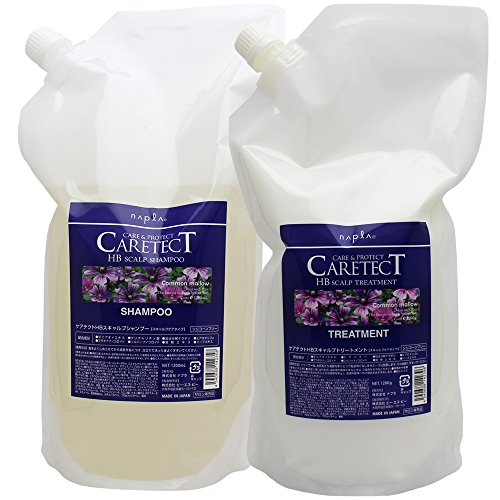 NAPLA CARETECT Scalp Care Shampoo & Treatment Set - 1200ml Shampoo + 1200g (42.34oz) Treatment for Dry, Itchy Scalp - Hydrating & Soothing Hair Care Solution for Dandruff & Scalp Irritation - Perfect for Daily Use at Home or Salon