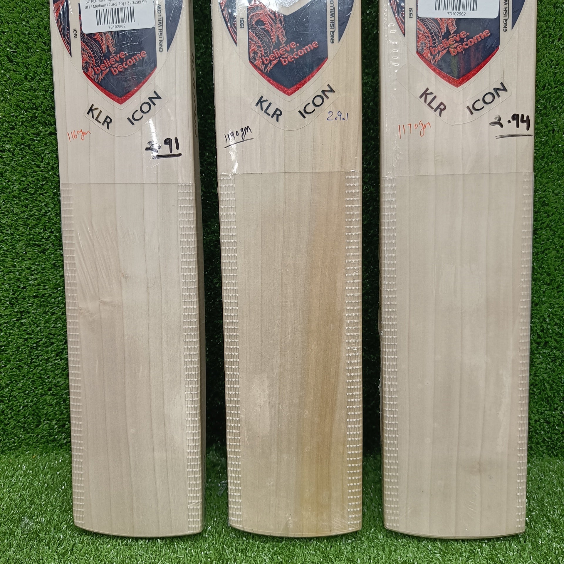 SG KLR Icon English Willow Cricket Bat - Premium Grade for Professional & Amateur Players - Perfect for Matches, Practice & Training Sessions