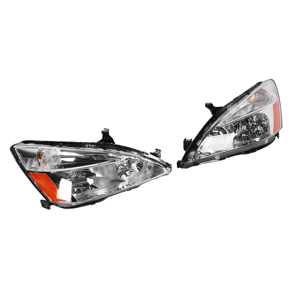 Honda Accord 2003-2007 Car Headlight Assembly Kit - 33151SDAA01 Replacement Headlamp Set - Perfect for Night Driving & Foggy Conditions