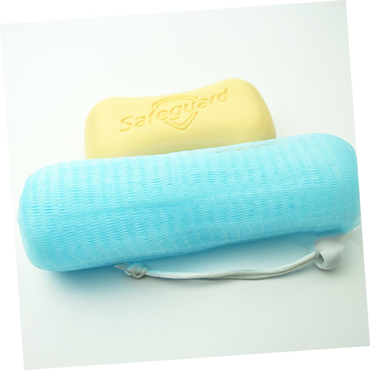 FRCOLOR 5-Pack Natural Loofah Pouch for Men - Body Wash & Shampoo Refillable Bubble Foam Net, Mesh Scrub Bag for Shower, Bath & Hair Cleansing - Ideal for Travel & Gym Use