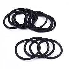 Black Elastic Hair Bands for Women - X-Small (15 Pack) - Perfect for Ponytails, Braids & Workouts