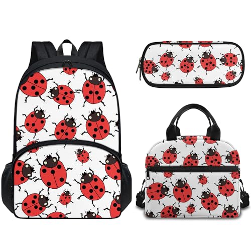 Cute Ladybug,white