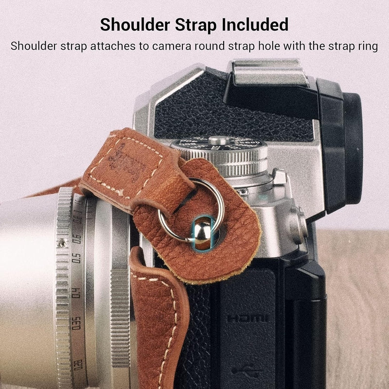 Premium Genuine Leather Half Case for Nikon Zfc Camera - Stylish Protection for Travel & Street Photography