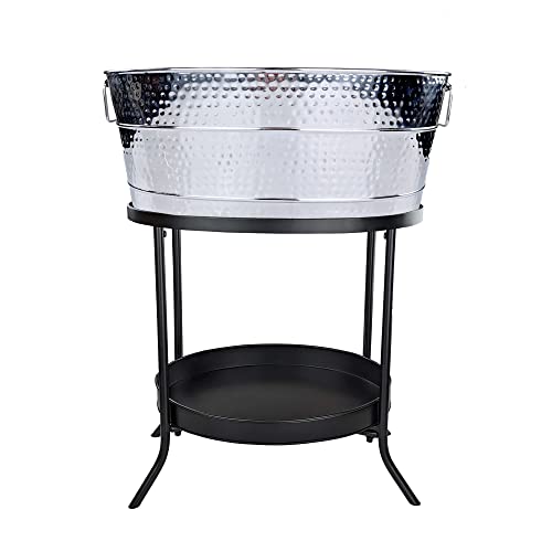 Silver Tub W/ Stand