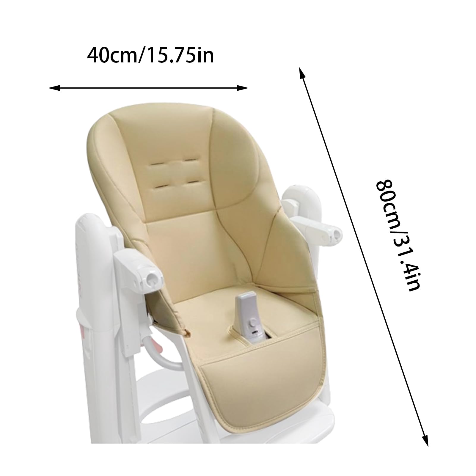 Premium Baby High Chair Cushion Cover - PU Leather Dining Chair Pad Replacement for Peg Perego Tatamia | Soft & Comfortable Infant Seat Protector | Perfect for Home, Restaurant & Travel Use