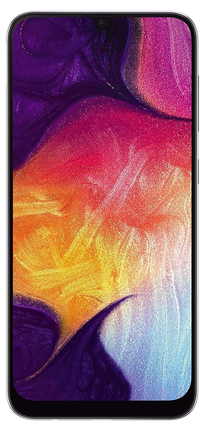 Samsung Galaxy A50 A505G 64GB GSM Unlocked Smartphone - Triple 25MP Camera, Dual SIM, White (Renewed) | Perfect for Travel, Business & Social Media Photography