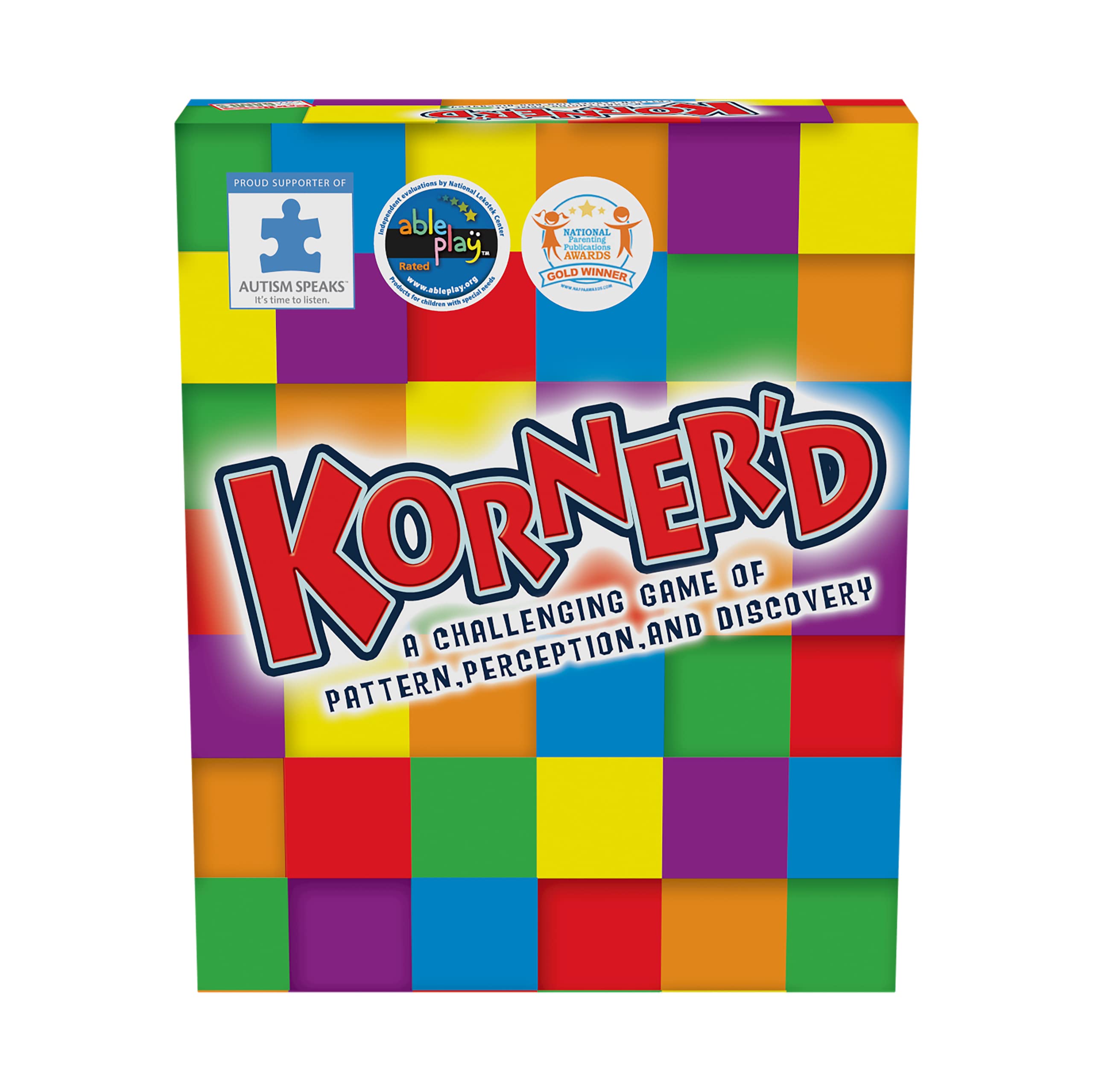 The Korner’d Challenge Board Game - Colorful Tile Puzzle for Family Game Night