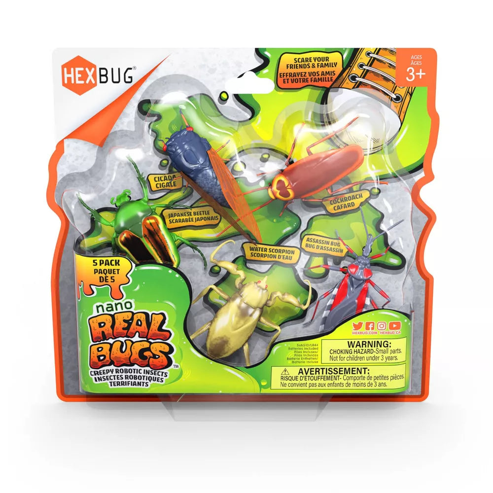 HEXBUG Nano Realistic Robotic Bugs 5-Pack - Interactive STEM Toys for Kids, Educational Science Gifts for Boys & Girls - Perfect for Indoor Play, Birthday Parties & STEM Learning Activities