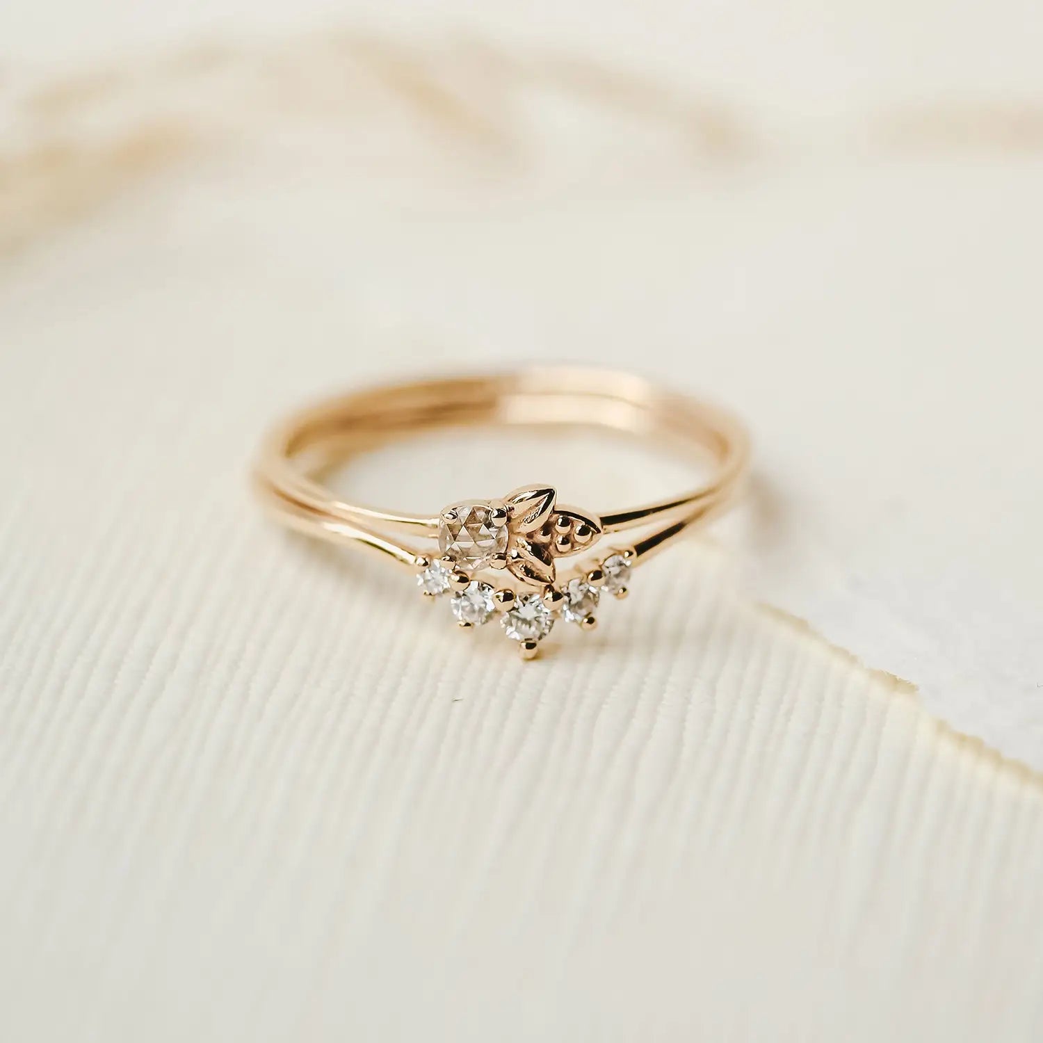 14K Yellow Gold Honey Bee Ring with White Diamonds - Elegant Jewelry for Women, Perfect for Weddings, Anniversaries & Everyday Wear