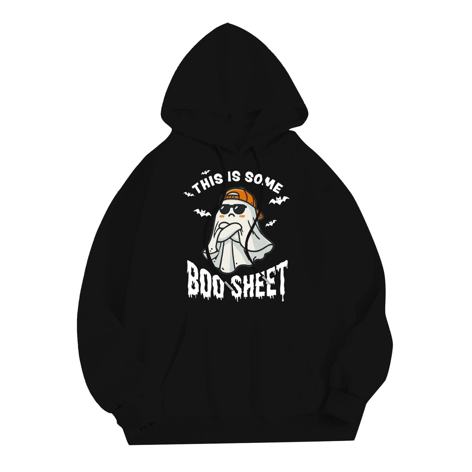 Halloween Hoodies for Men - Graphic Long Sleeve Pullover with Pockets & Drawstring | Spooky Casual Tops for Halloween Parties, Trick or Treating & Fall Festivals