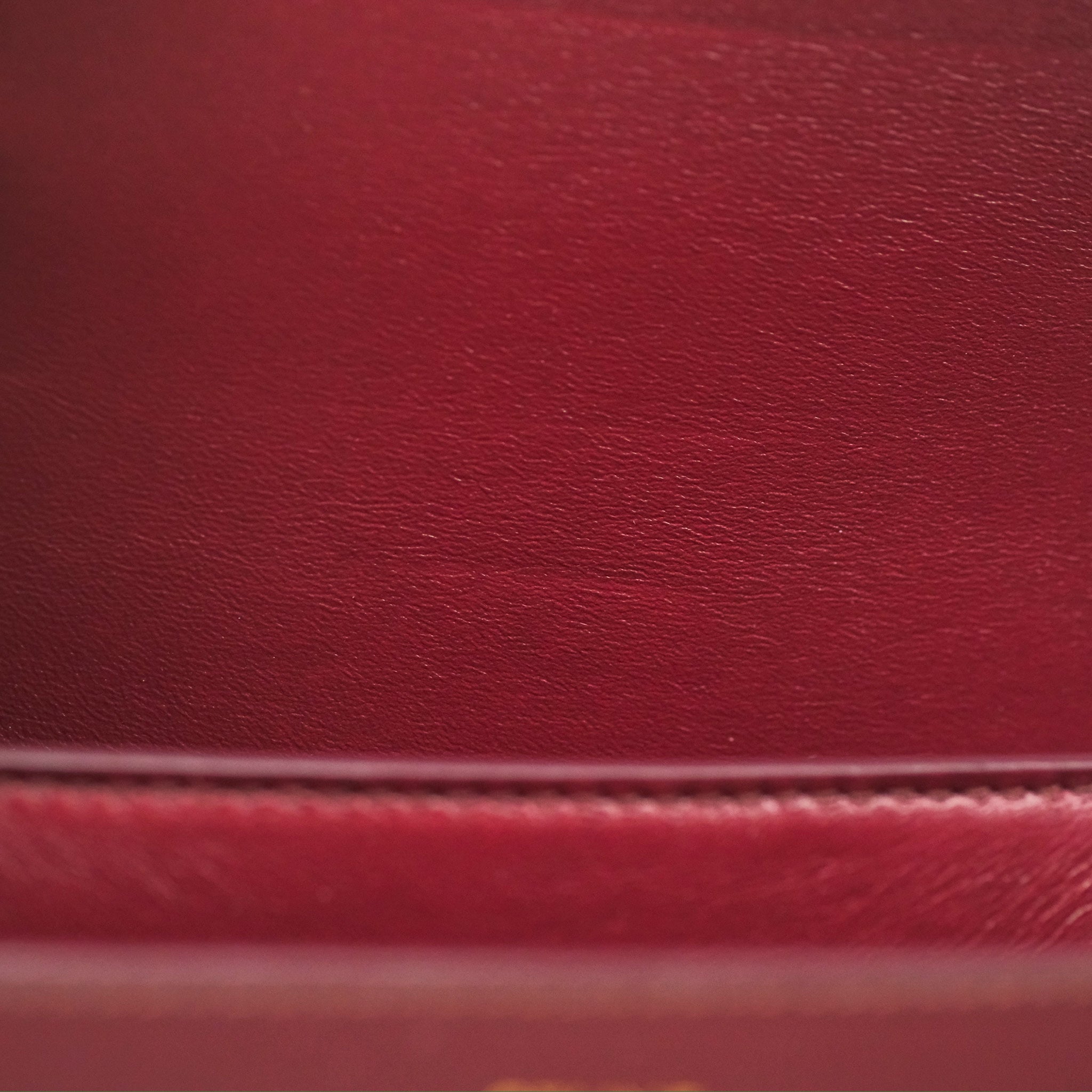 Celine Teen Classic Box Flap Bag in Burgundy Calfskin Leather - Perfect for Work, Travel & Everyday Elegance