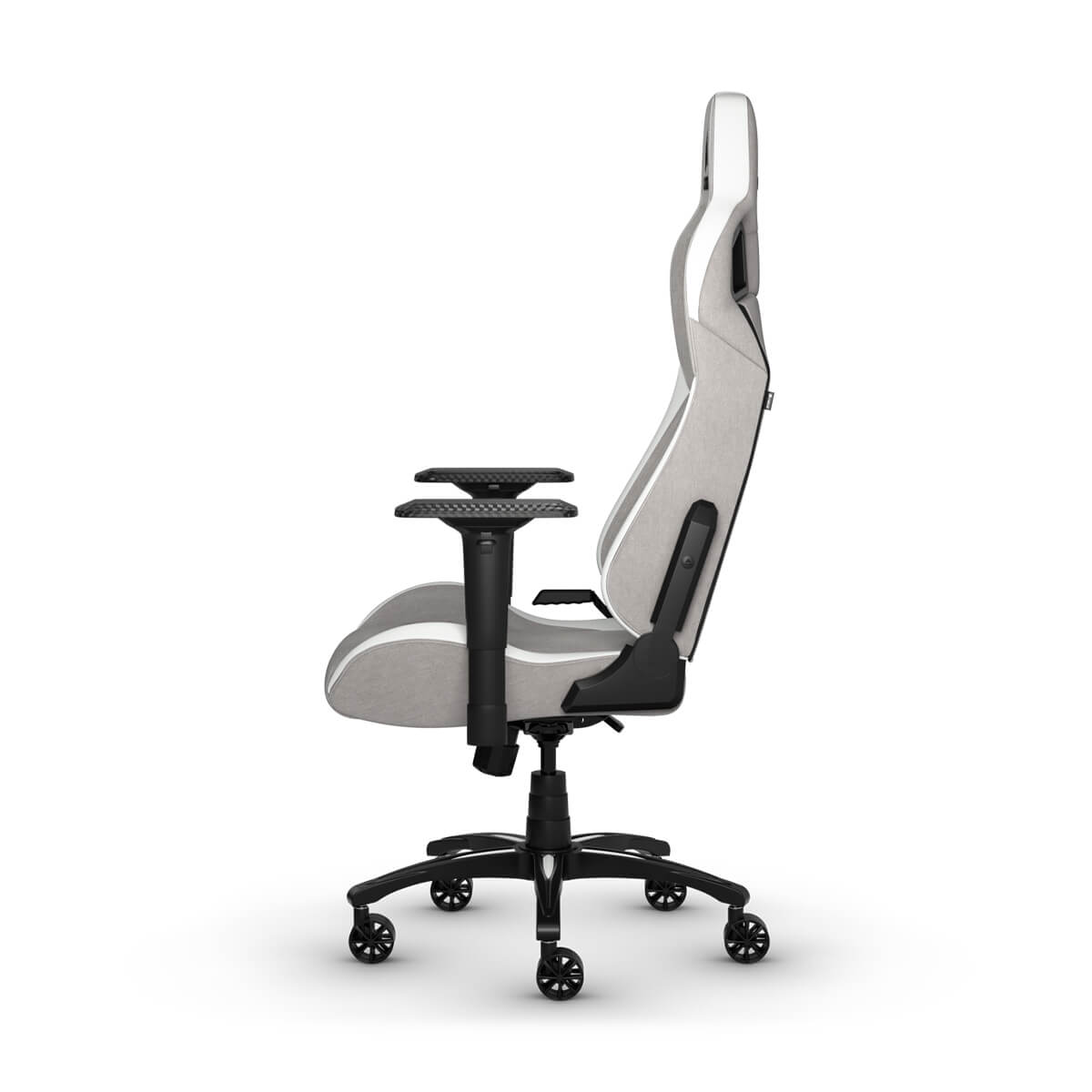 Corsair T3 RUSH Fabric Gaming Chair - Ergonomic Gray/White Computer Chair for PC & Console Gamers - Perfect for Esports, Streaming & Home Office Use